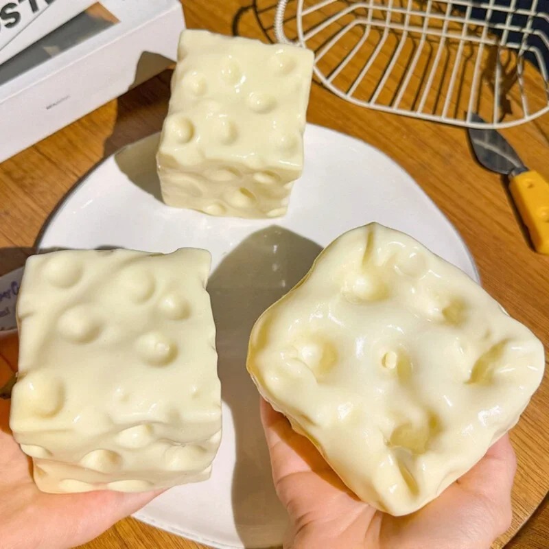 Kids Toys Kids Toys - Taba Squishy Cheese Cube Stress Ball