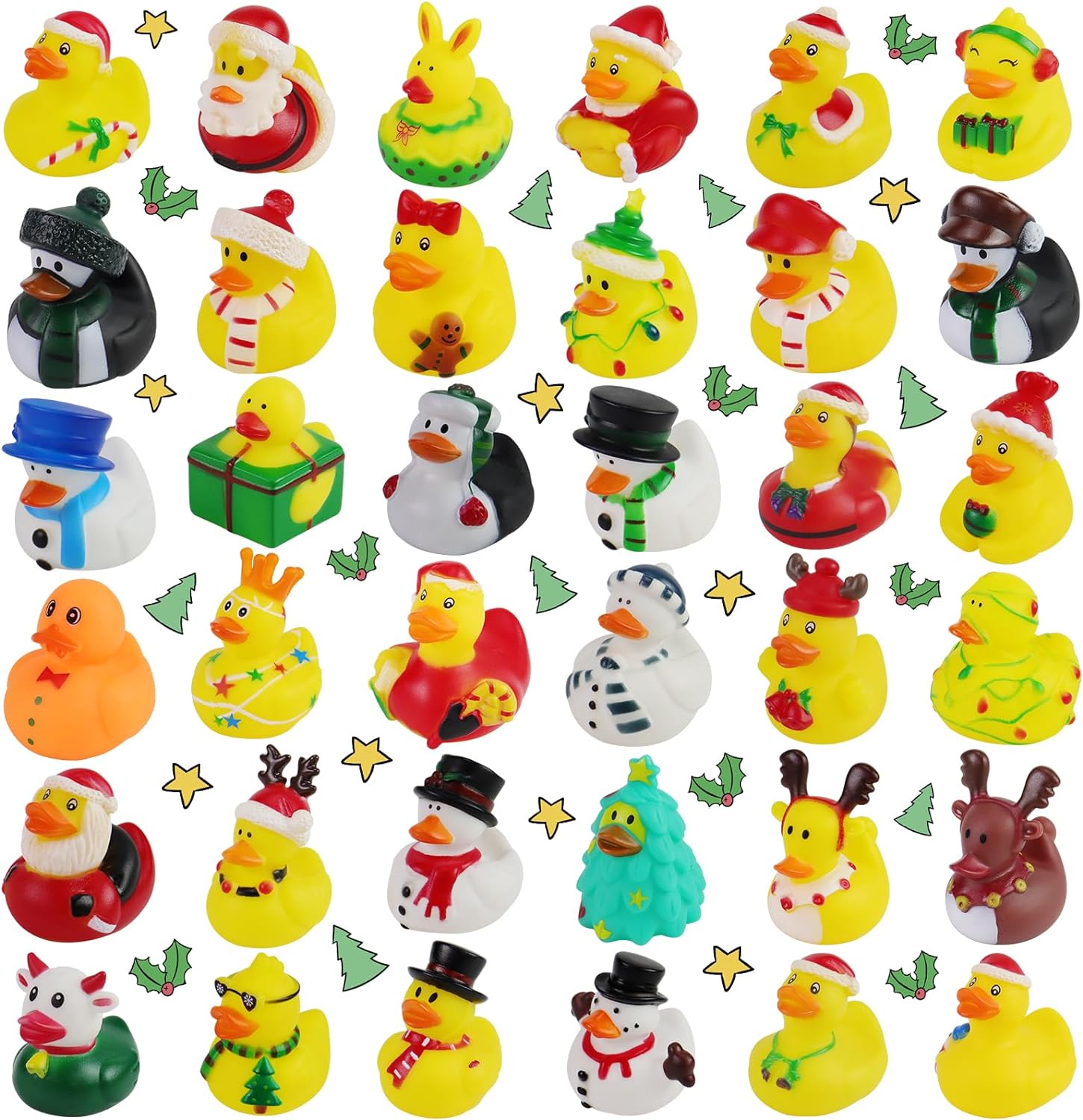 2/6/12PC Christmas Rubber Duck - đánh giá và giá Rubber Duck Bath