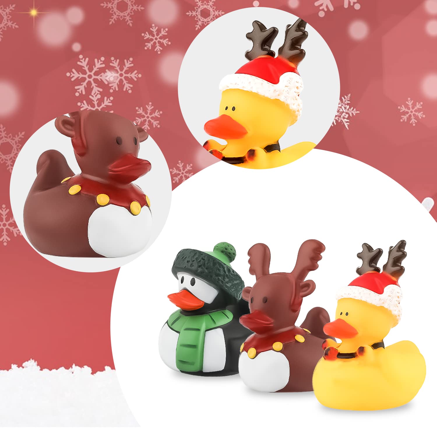 2/6/12PC Christmas Rubber Duck - đánh giá và giá Rubber Duck Bath