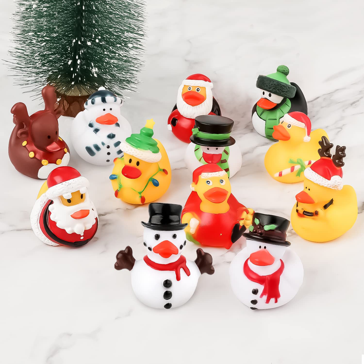 2/6/12PC Christmas Rubber Duck - đánh giá và giá Rubber Duck Bath