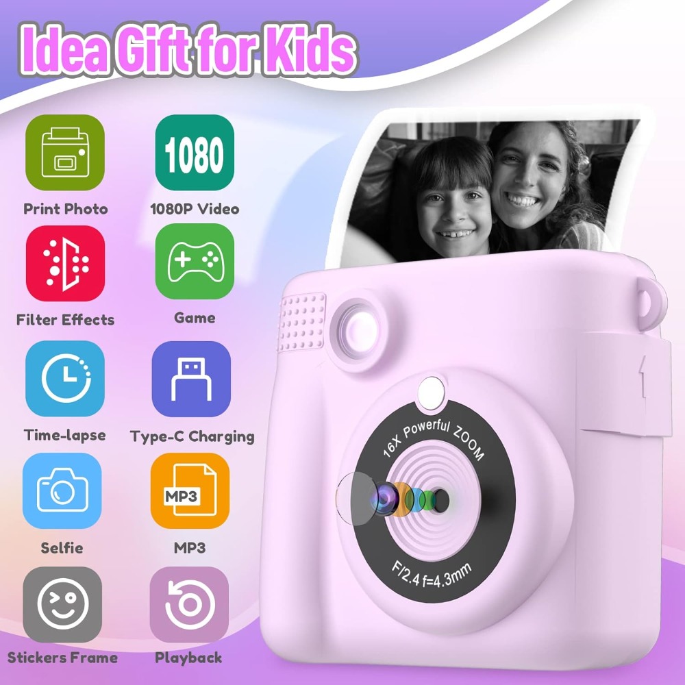 Instant Print Camera for Kids, - đánh giá và giá Kids Toys Drawing