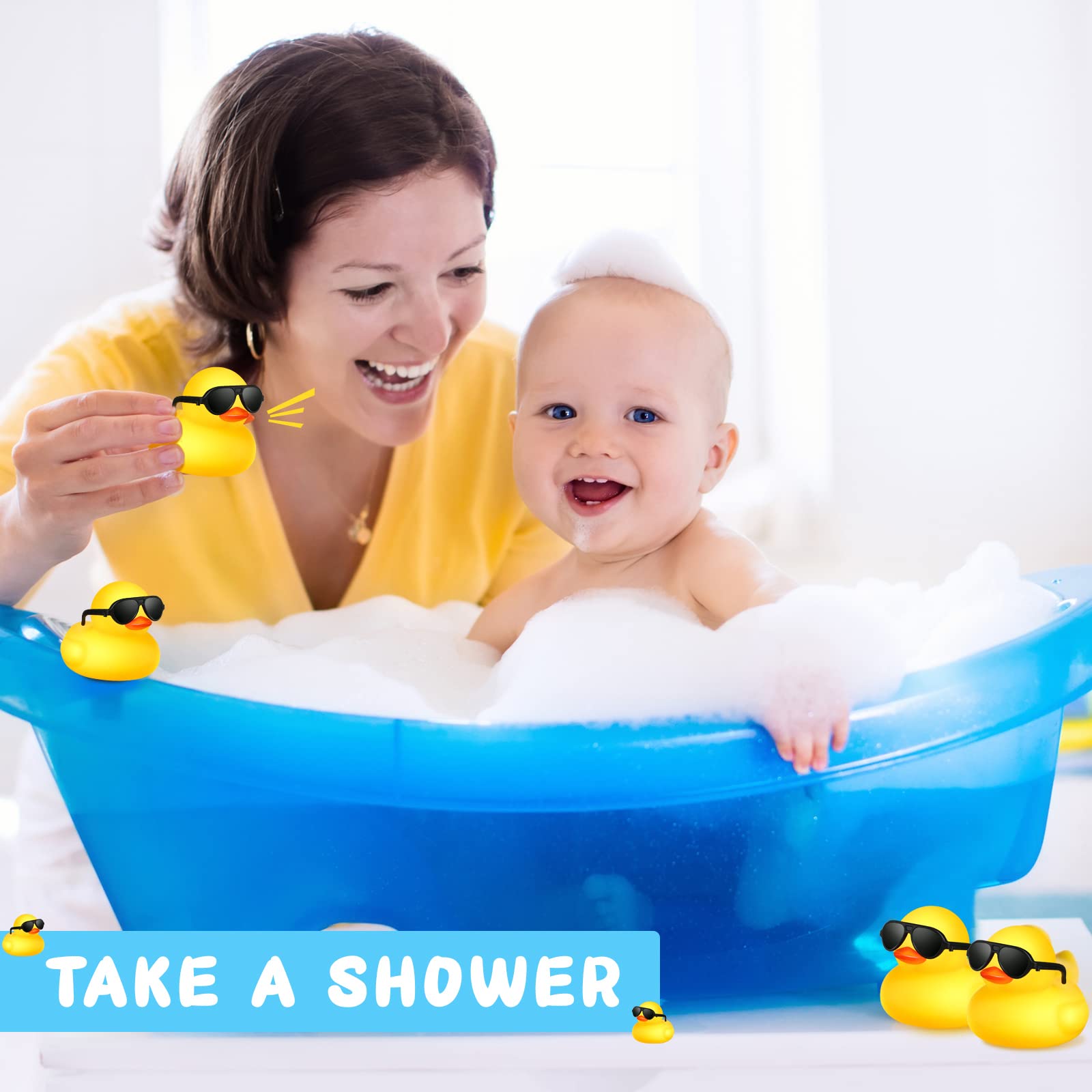 1-100pcs Yellow Mini Rubber Du - đánh giá và giá Rubber Duck Bath
