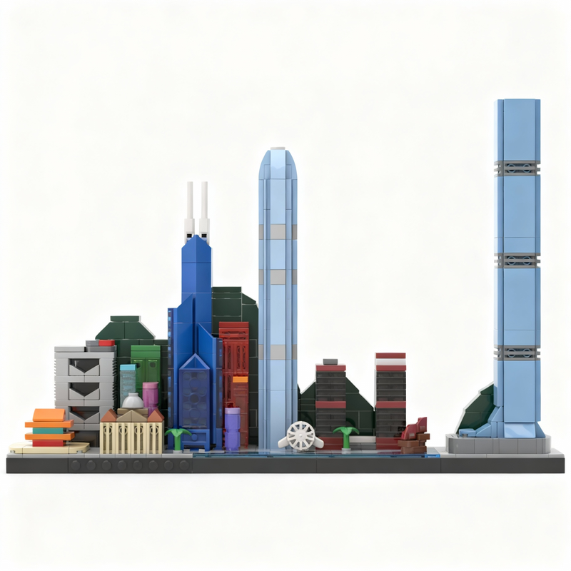 667pcs MOC Hong Kong Skyline A - đánh giá và giá Kids Toys Hong Kong
