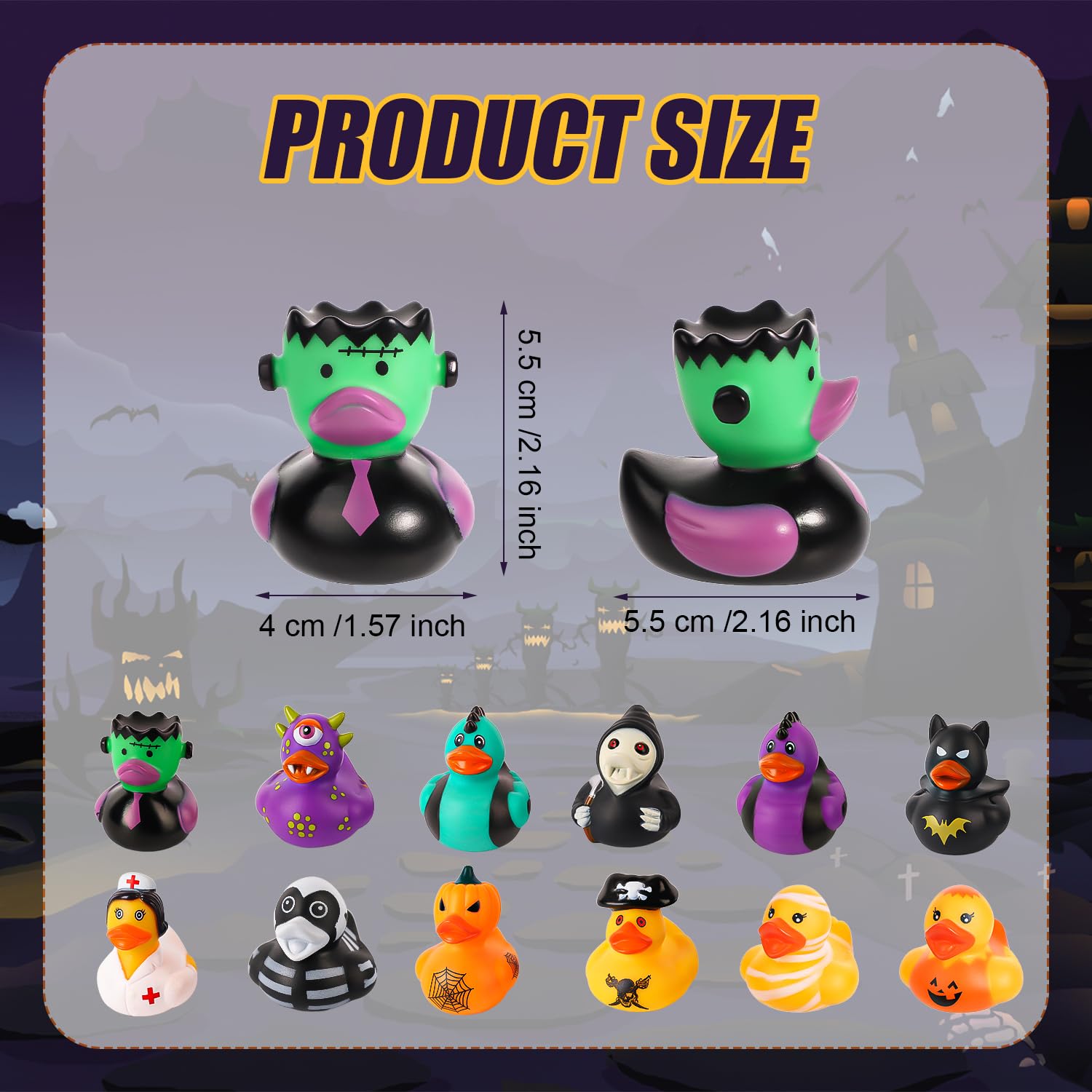 50/100PCS Halloween Rubber Duc - đánh giá và giá Rubber Duck Bath
