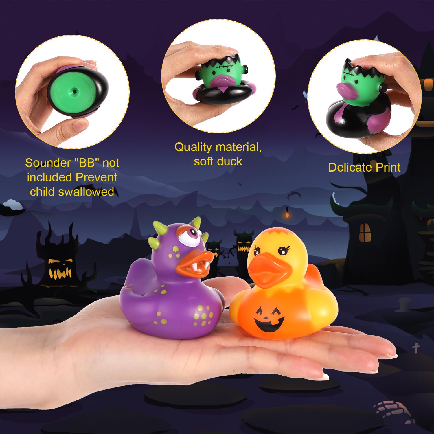 50/100PCS Halloween Rubber Duc - đánh giá và giá Rubber Duck Bath