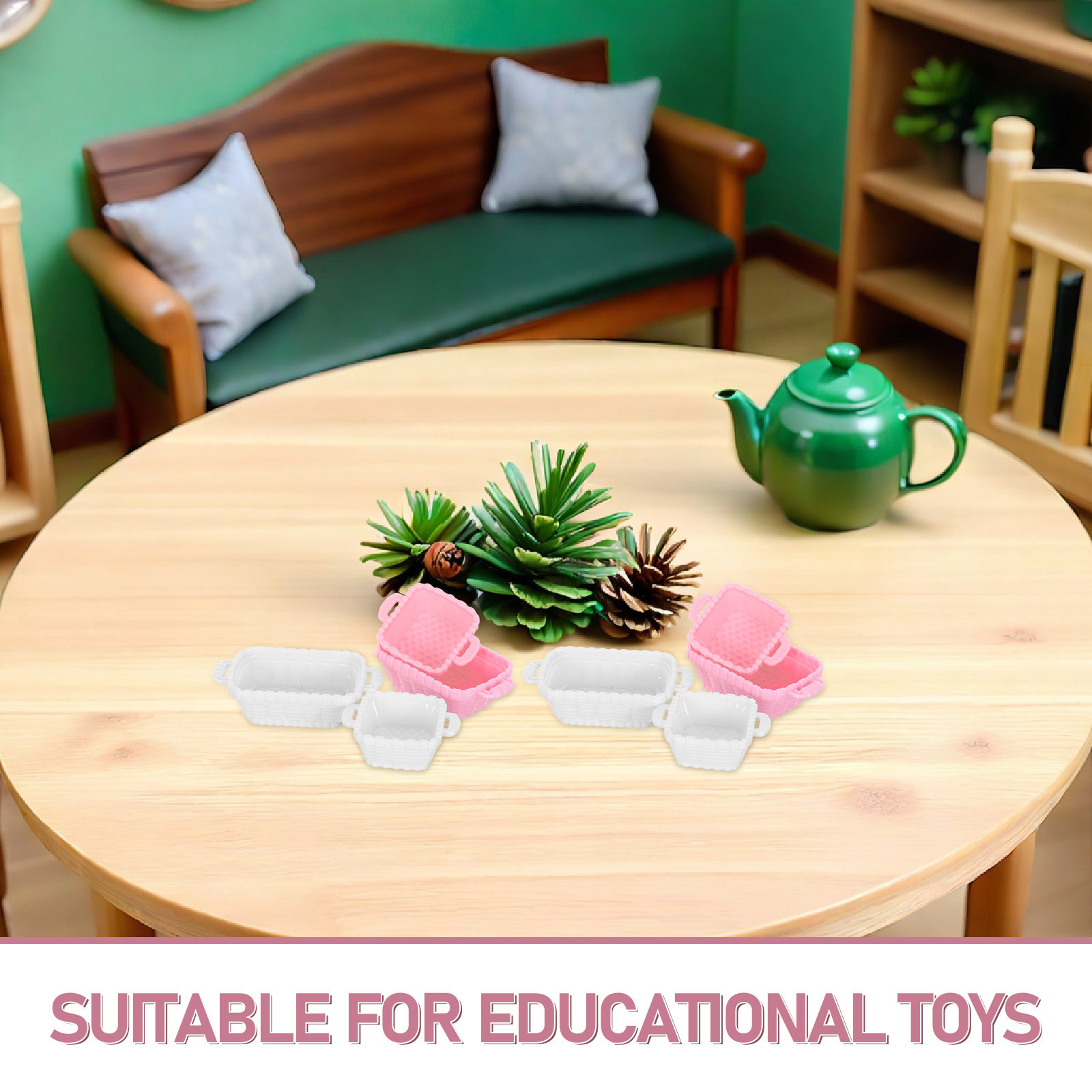 80Pcs Miniature Basket Set Rea - đánh giá và giá Play Kitchen Set