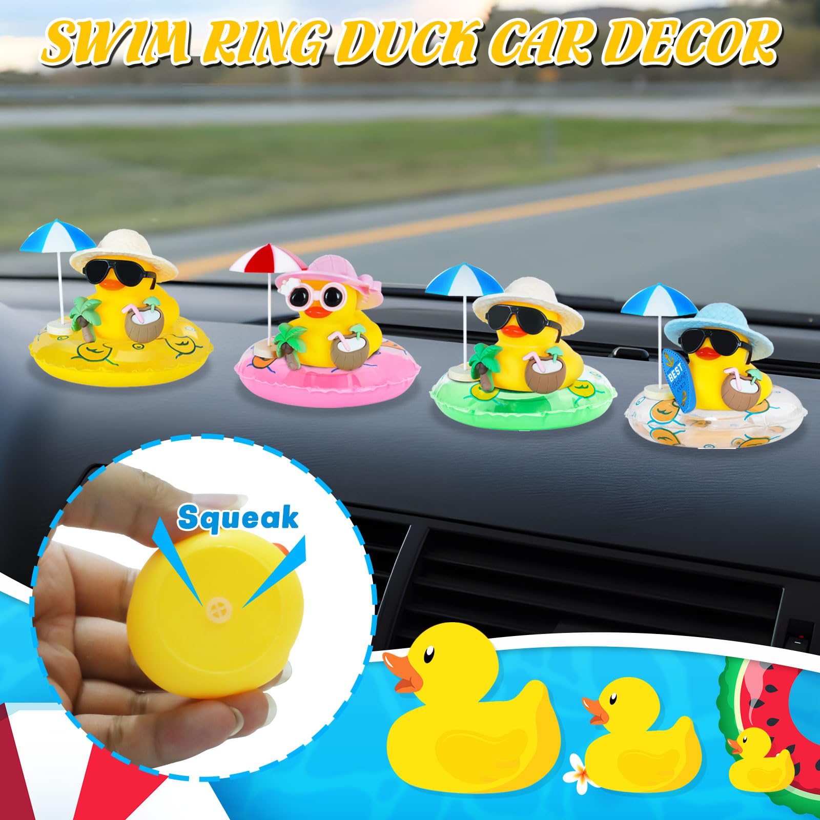 Rubber Duck Car Ornaments Sque - đánh giá và giá Rubber Duck Bath
