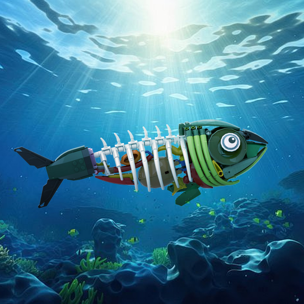 MOC Zombie Fish Model Building - đánh giá và giá Kids Zombie Toys