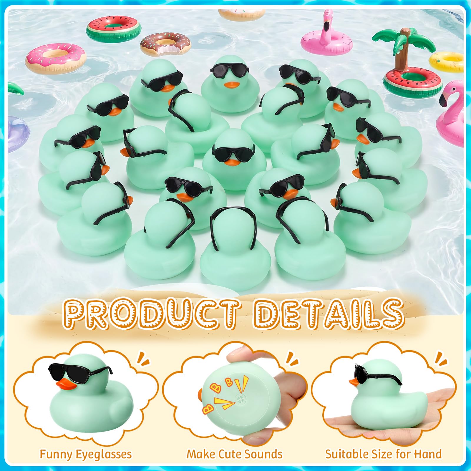 10-100PCS Green Mini Rubber Du - đánh giá và giá Rubber Duck Bath