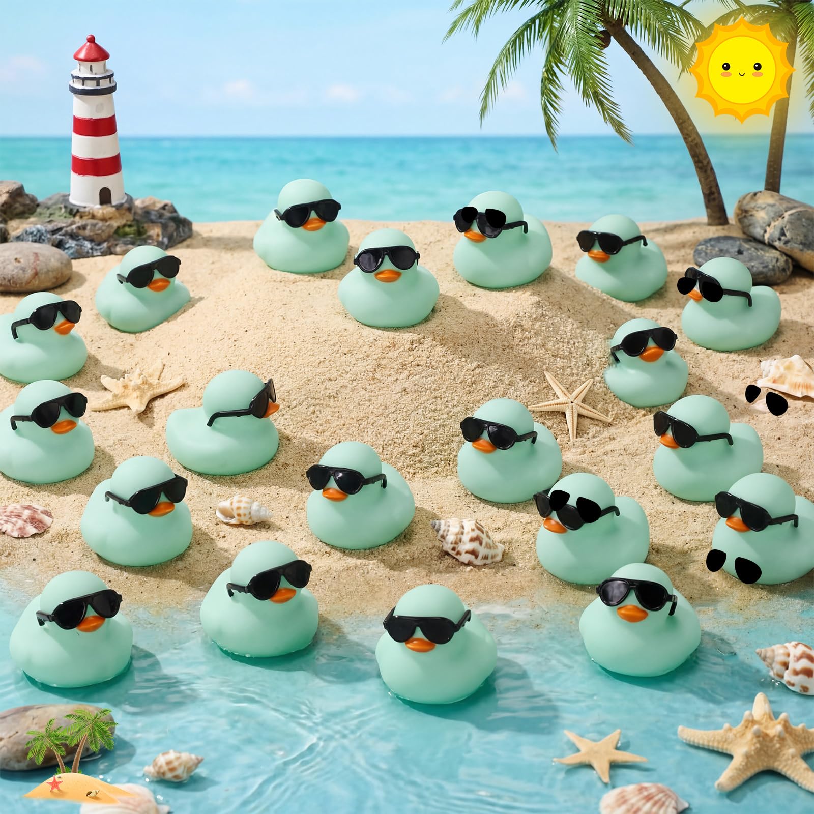 10-100PCS Green Mini Rubber Du - đánh giá và giá Rubber Duck Bath